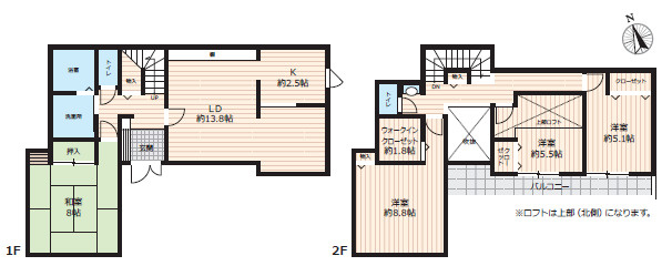 平塚市めぐみが丘1丁目　中古戸建の間取り