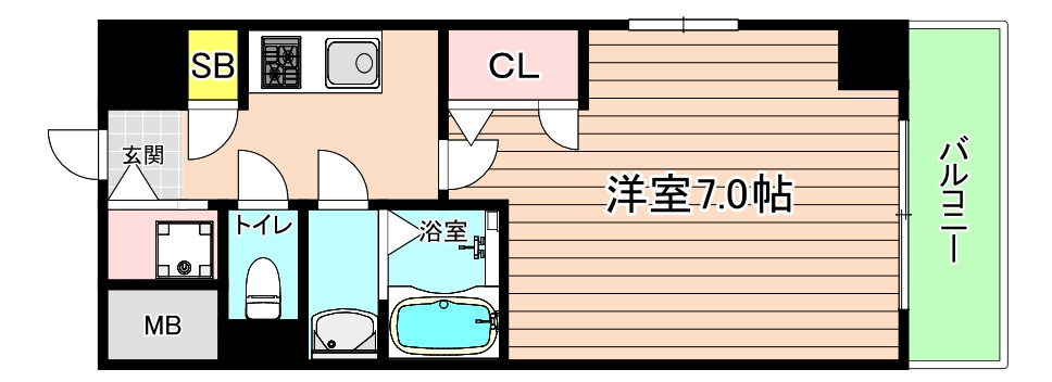 大阪市都島区網島町の賃貸マンションの間取り