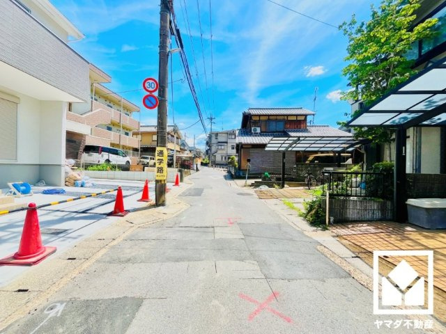 伏見区日野西大道町　２期　１号地の前面道路含む現地写真