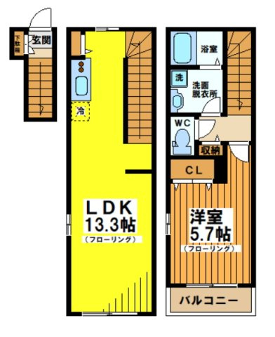 【間取り】 | サンハイツもえぎ