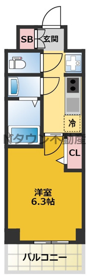 【間取り】 | メイクス上前津Ⅲ | 間取りです