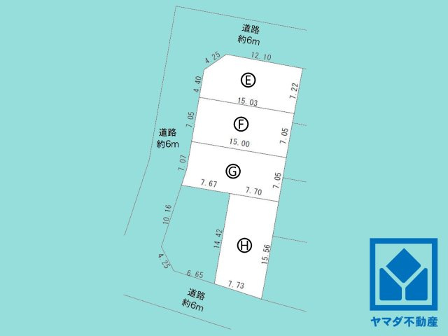 伏見区久我御旅町　G号地の区画図