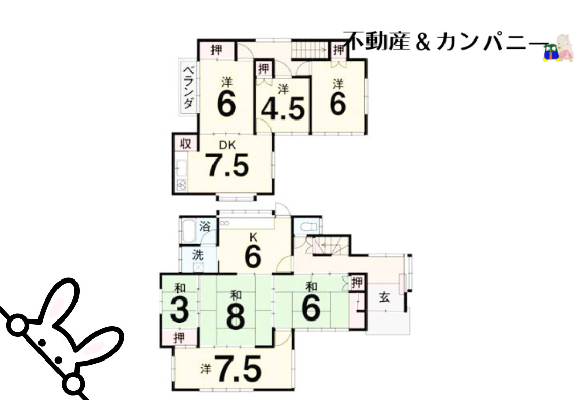 中村4丁目の中古のおうち　松山市中村4丁目中古戸建の間取り