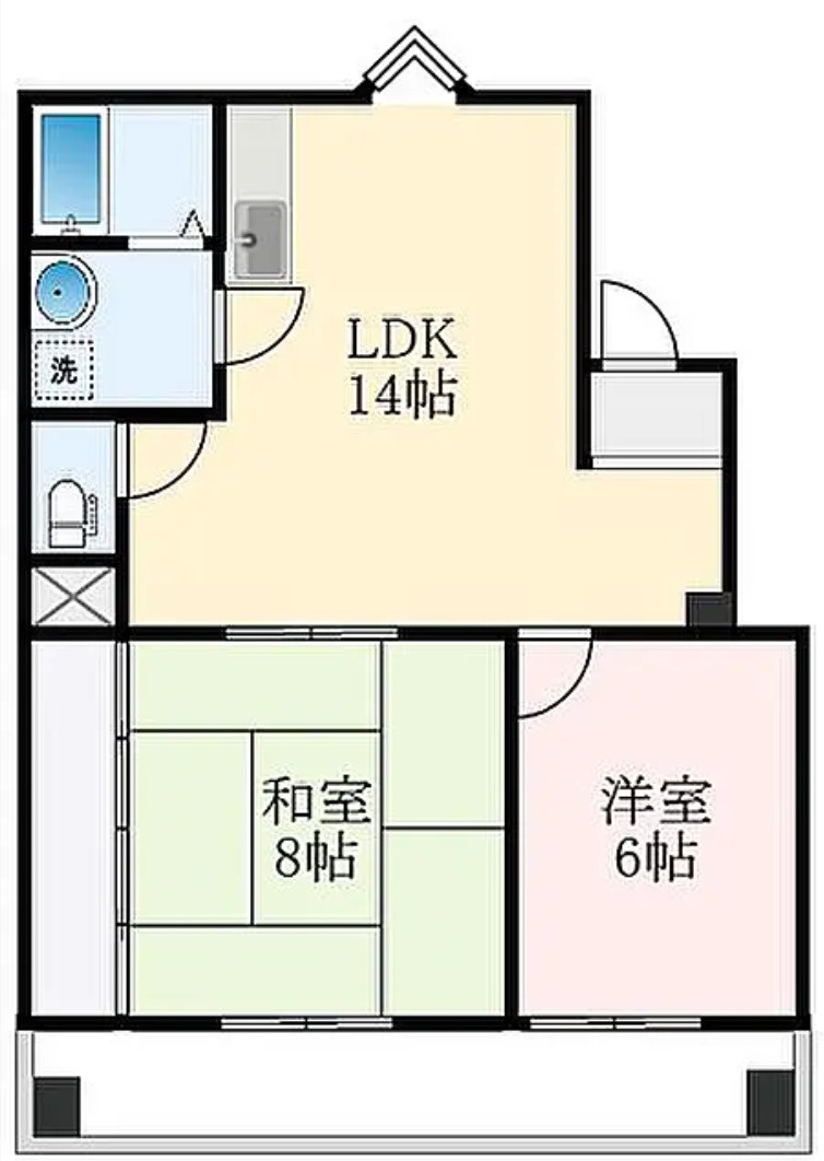 大阪市住吉区山之内3丁目　一棟マンションの間取り
