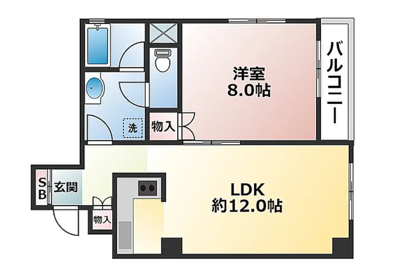 大阪市住吉区山之内3丁目　一棟マンションの間取り