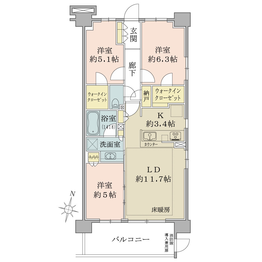 ソライエシティザ・パークの間取り