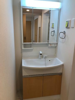 【洗面所】 | 仮）東前町アパートⅡ期 新築工事 | 洗髪洗面化粧台（イメージ）
