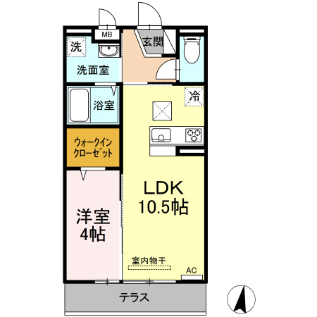 銀河タウン　Eの間取り