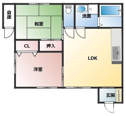 グリーンヒルわかばBの間取り