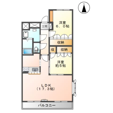 ディベルティ観音寺新町の間取り