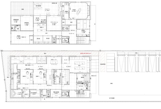 向日市寺戸町八ノ坪の参考プラン|【医療施設】
建築概算：１億3970万円（税込）建築面積：延べ床面積343.45㎡
※設計費・開発協議費・地盤改良費・外構工事費等は含まれておりません。今後の調査により変更となる可能性がございます。
