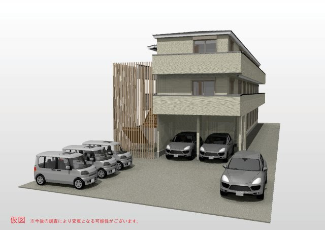 向日市寺戸町八ノ坪の外観パース|【集合住宅】イメージパース
※今後の調査により変更となる可能性がございます。