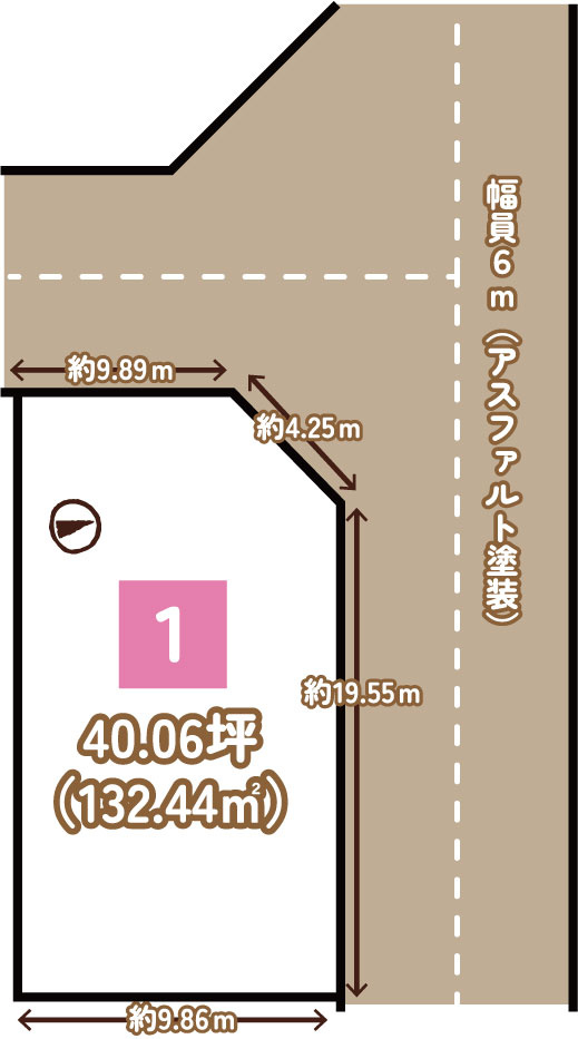 羽束師鴨川町 建築条件無土地 １号地