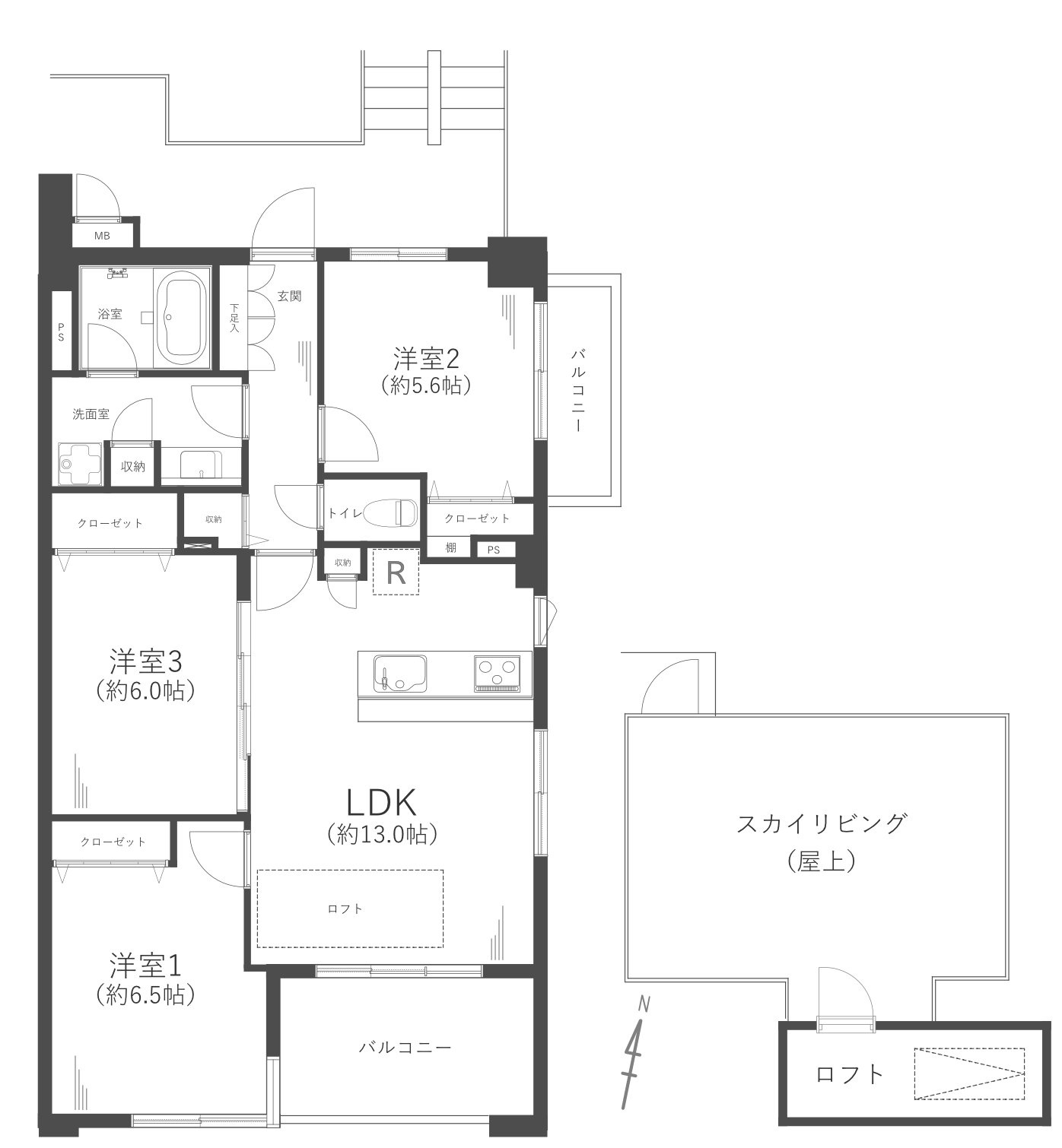 フェイムビューテラス港南中央の間取り