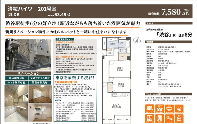 ★仲介手数料無料★清桜ハイツ（ペット飼育可能・事務所利用相談可能　投資用物件としてご検討ください）のその他