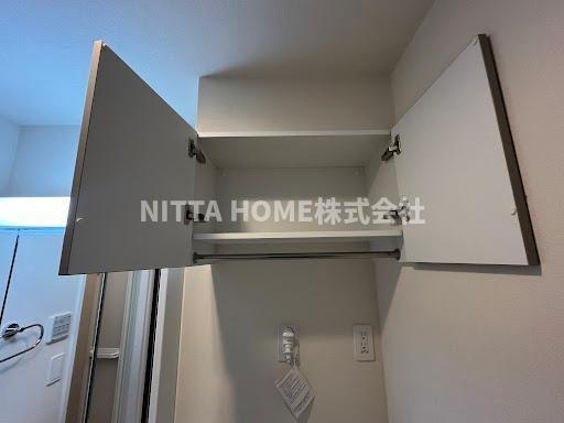 Ａｌｗａｙｓ　蓮の収納|【イメージ写真】脱衣所に上部収納を設置◇