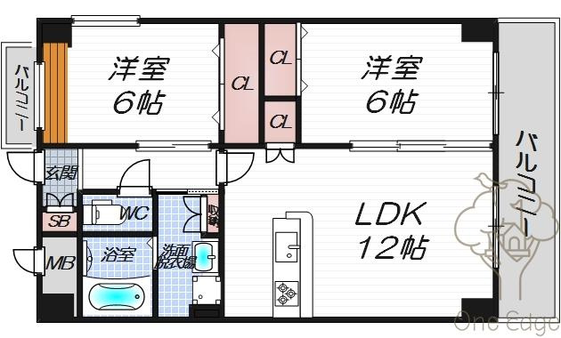 ヴィラ北梅田の間取り