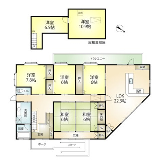 【間取り】 | 西区伊川谷町井吹　中古戸建 | 5LDK+2S
