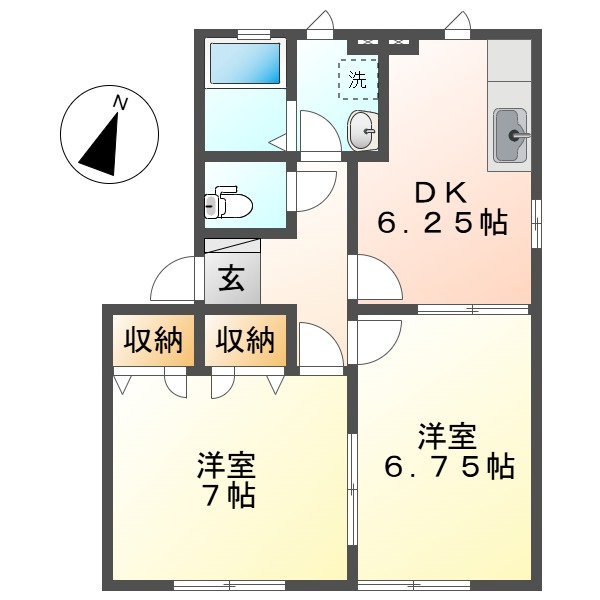 サンキャロットＡの間取り