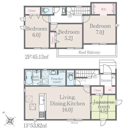 富士宮市大岩24-1期　新築戸建　全2棟　①号棟　