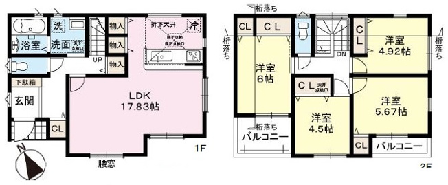 【間取り】 | 南多聞台１丁目　新築戸建