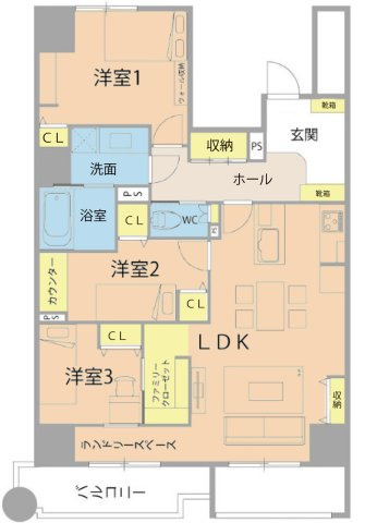 A CITYヒルズアリーナIII番館の間取り