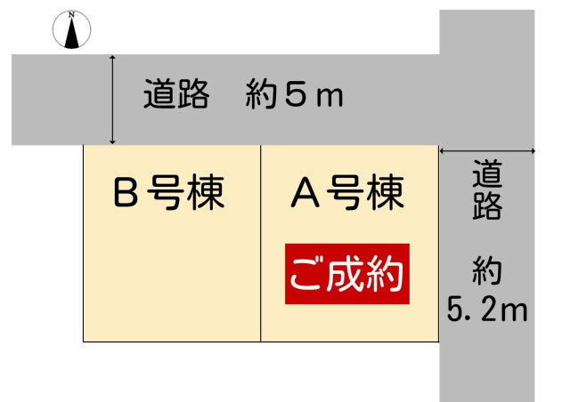 売新築戸建　沼津市東椎路の区画図|B号棟のみとなりました。