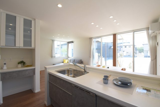 総社市門田11号棟のキッチン