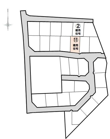 総社市門田11号棟の区画図