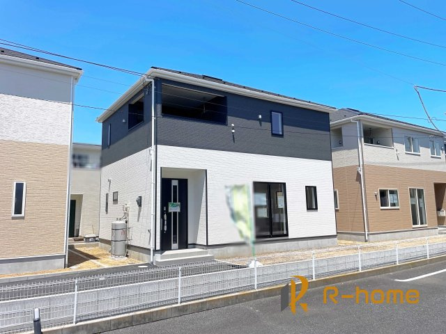 土浦市木田余第1　新築戸建て　2号棟の外観|建物完成いたしました！ご予約で『平日』や『夕方』などでもご見学可能です！