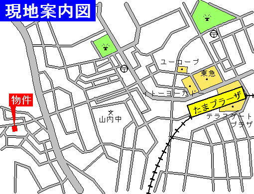 キャトルセゾン　あざみ野の地図|あざみ野駅から平坦な道のりです