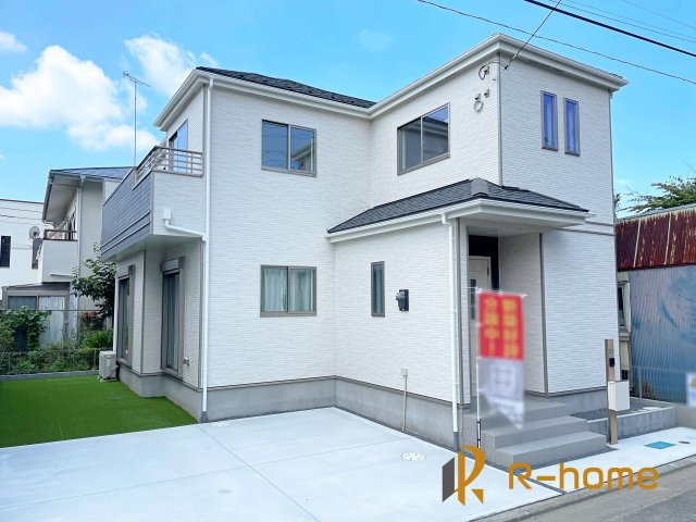 水戸市大塚町3期　新築戸建て　A号棟の外観|ご予約を頂ければ、『平日』はもちろん『早朝』や『夜間』もご見学可能です♪お気軽にお申し付けください♪