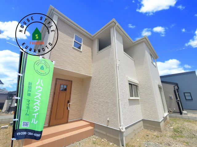 合志市竹迫第1-3棟（2号棟）の外観|デザイン性のある外観です。