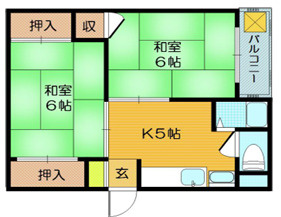 六甲コーポラスの間取り