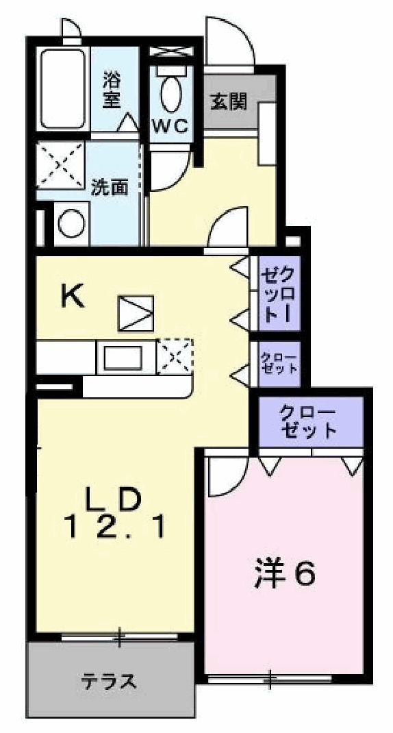 シンヴィオシスＤの間取り