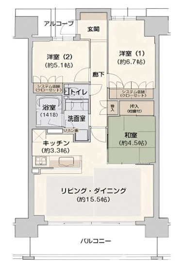 【間取り】 | ビッグカーサ堺しらさぎ駅前casaE（金岡南小学校）