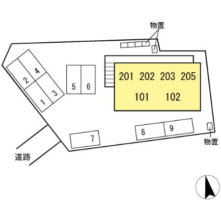 ハイツしのぶの区画図