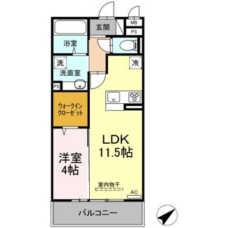 【間取り】 | リヴィエール中央　1LDKBT