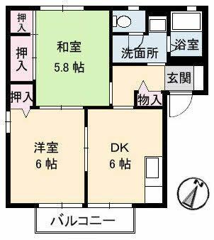 【間取り】 | ビレッジ城北　Ｂ