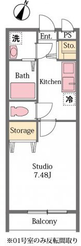 ZERO六反町Staの間取り