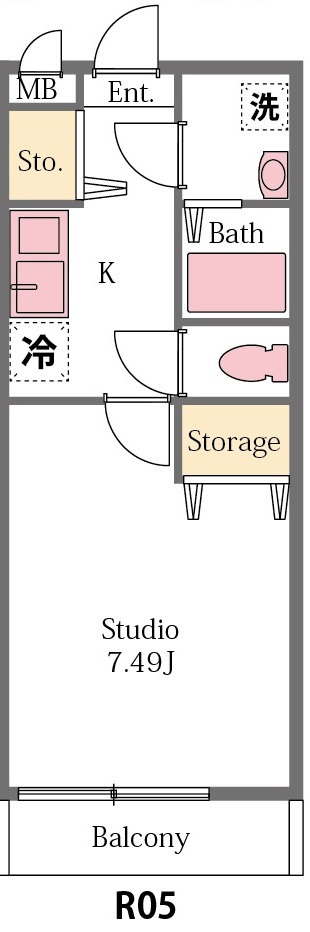 アルメゾン小川町の間取り
