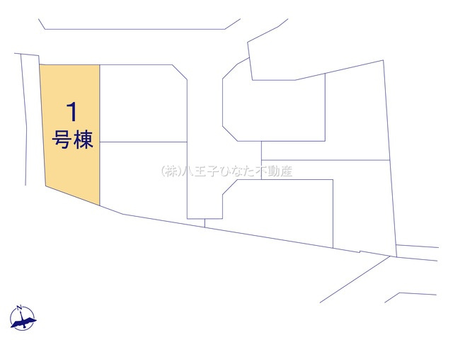 『八王子市新築戸建て』八王子市館町1477【仲介手数料無料】　４期の区画図|～仲介手数料無料☆八王子ひなた不動産～八王子市館町　新築戸建て