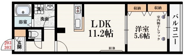 カーサ千駄ヶ谷の間取り