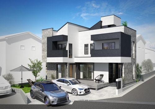 【外観パース】 | 【仲介手数料０円】茅ヶ崎市高田1丁目　新築一戸建て | 茅ヶ崎市高田1丁目　新築一戸建て