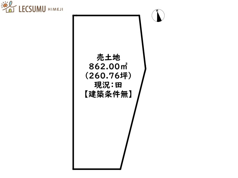 姫路市実法寺／売土地の土地図