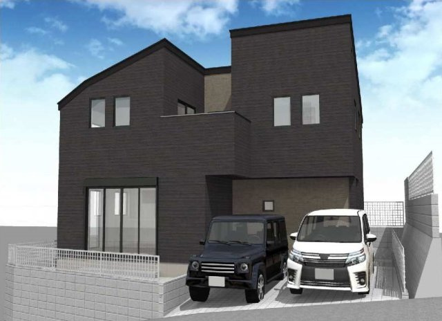 【横浜市保土ケ谷区鎌谷町41-4新築戸建て】★仲介手数料無料★（宮ヶ谷小学校・宮田中学校）の外観パース