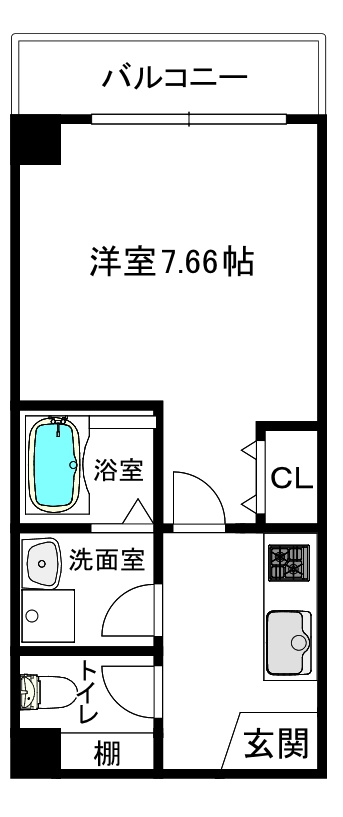 神戸市兵庫区南逆瀬川町の賃貸マンションの間取り