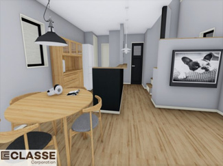 【完成予想図】 | 宇治市広野町寺山2区画A号地　売土地　建築条件付き | アトリエスタイルハウス仕様の窓はペアガラス、サッシはアルミ×樹脂複合のハイブリットサッシを採用。ガラスの間には断熱性の高いアルゴンガスを充填しておりますので、より断熱性能が高まる仕様になっております。