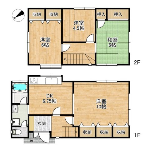 姫路市御立中二丁目中古戸建の間取り