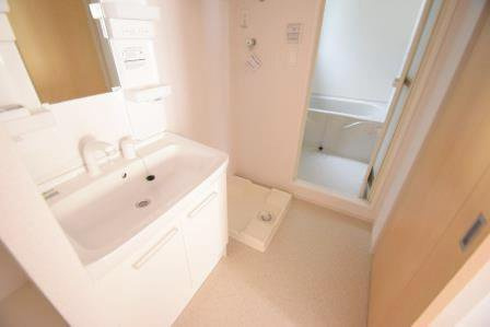 隼の洗面所|シャンプードレッサー付き